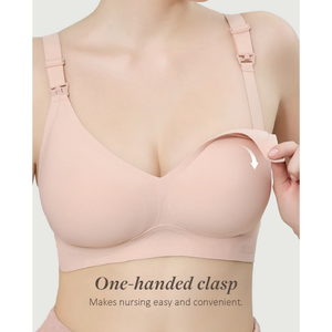Bmama Maternity V-Neck Seamless Support Nursing Bra
