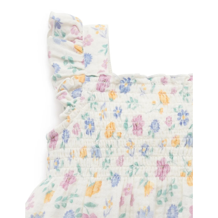 Purebaby Sofia Print Shirred Jumpsuit Organic