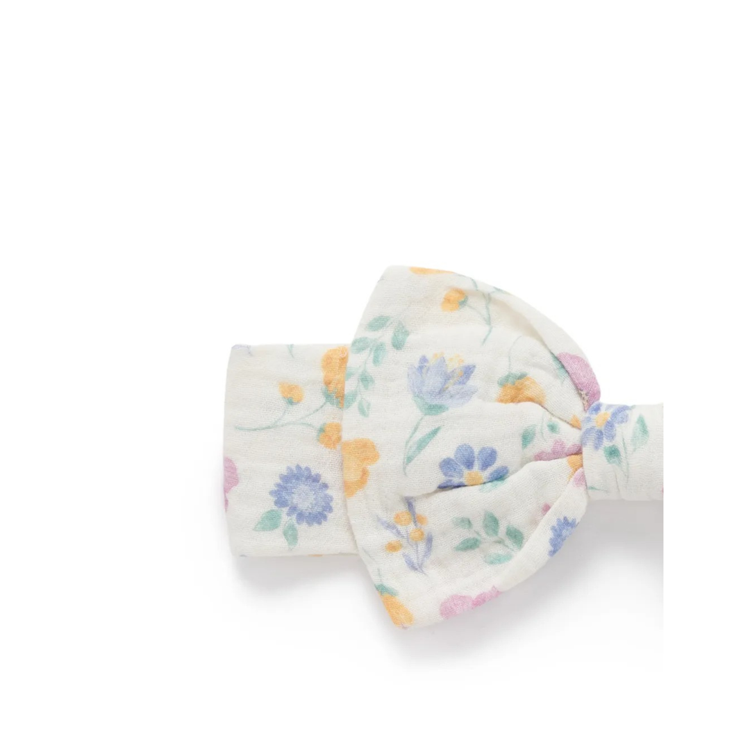 Purebaby Sofia Print Bow Headband Organic