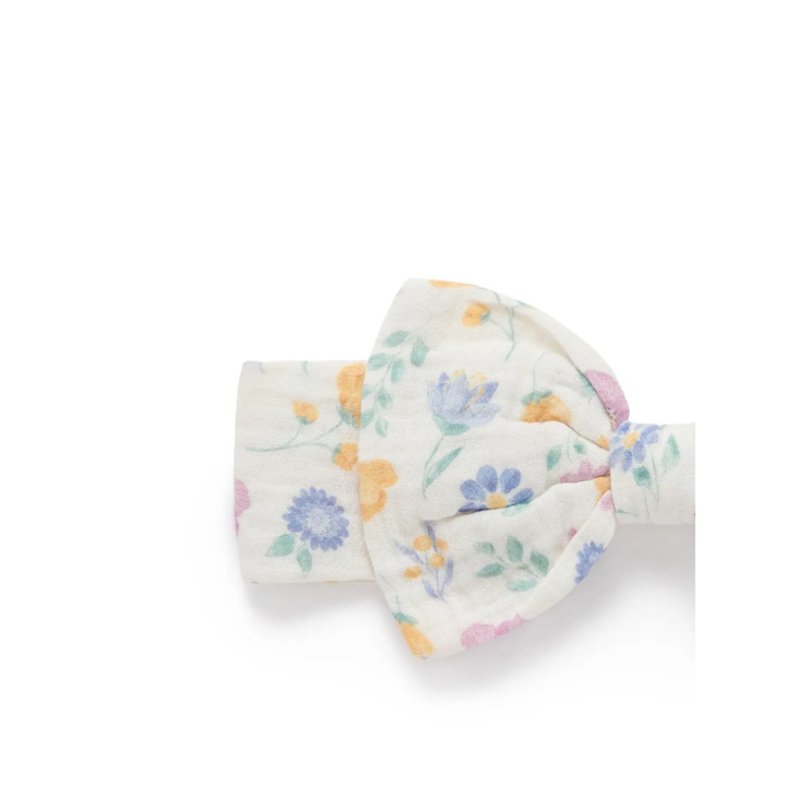 Purebaby Sofia Print Bow Headband Organic