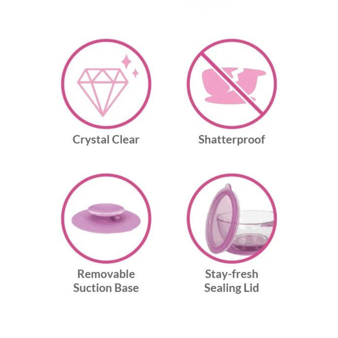 Nuby Tritan Bowl With Suction Base And Lid (Assorted)