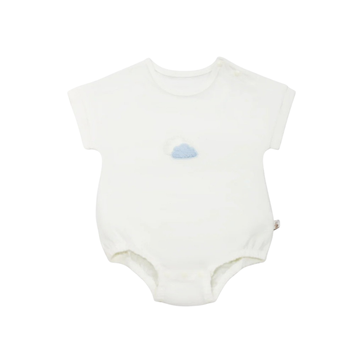 Twinkle Planet Organic Short Sleeve Bodysuit - Cotton Candy Cloud