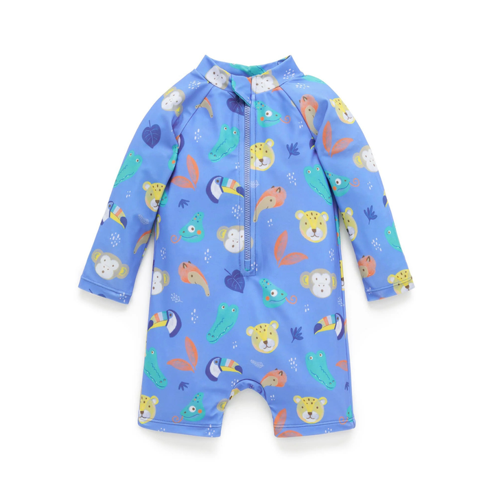 Purebaby Organic Long Sleeve Printed Sunsuit
