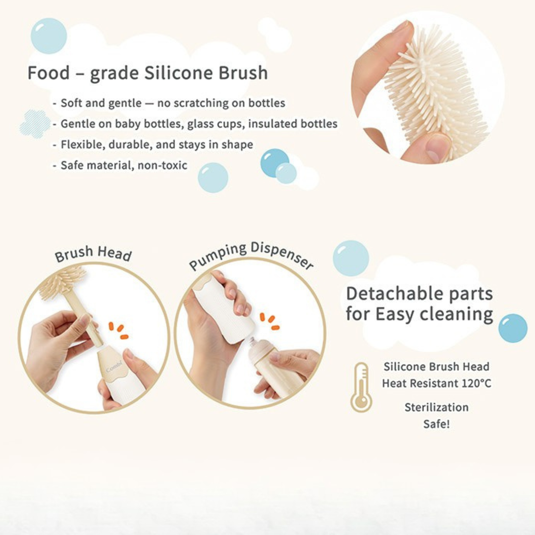 Combi Foaming Silicone Bottle Brush