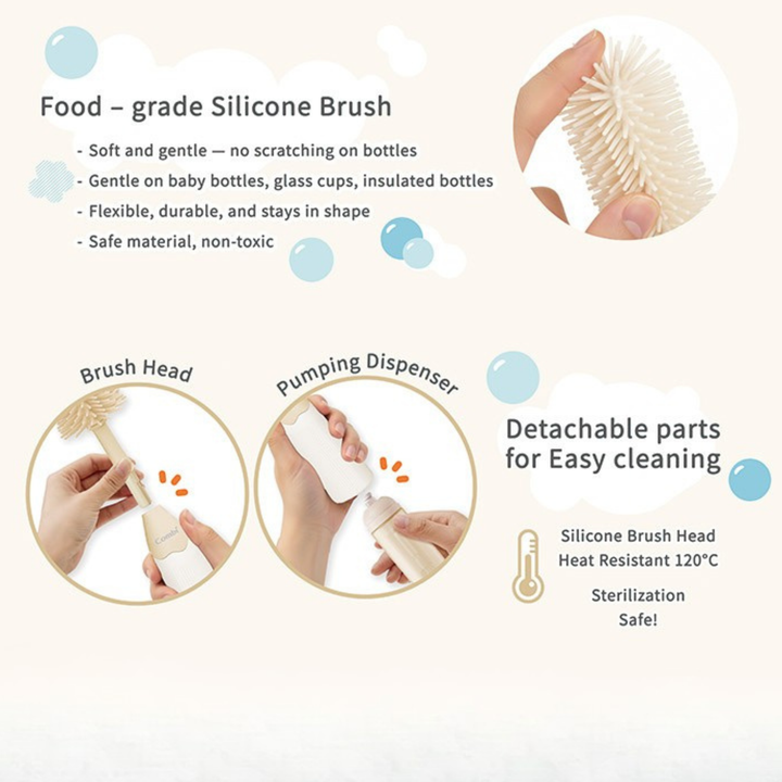 Combi Foaming Silicone Bottle Brush