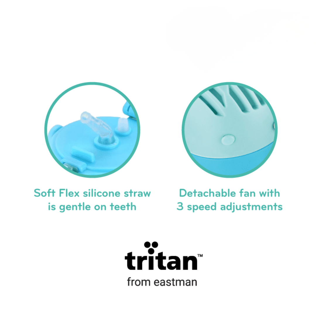 Nuby 18oz/560ml Printed Fan Bottle with Strap