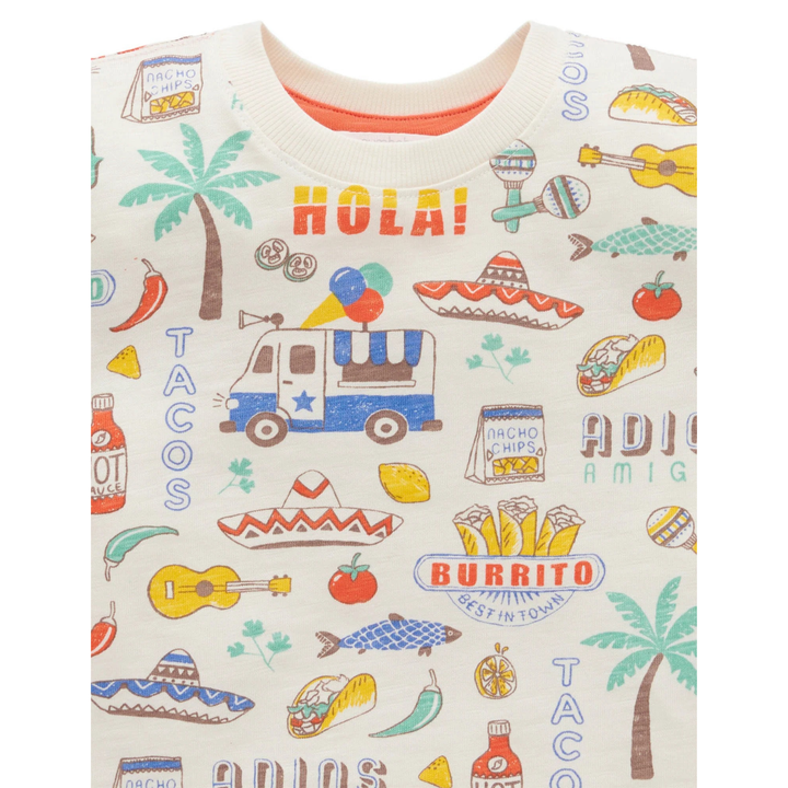 Purebaby Fiesta Print Fiesta Oversized Tee Organic