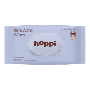 Hoppi 99% Water Wipes (80 Sheets/Pack) Bundle Pack of 3
