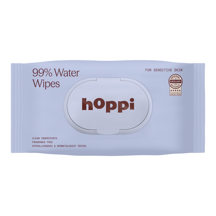 Hoppi 99% Water Wipes (80 Sheets/Pack) Bundle Pack of 3