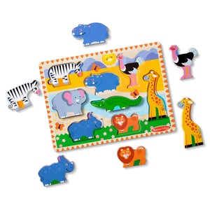 Melissa & Doug Safari Chunky Puzzle - 8 Pieces