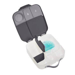 b.box Lunchbox Graphite, open showing compartments