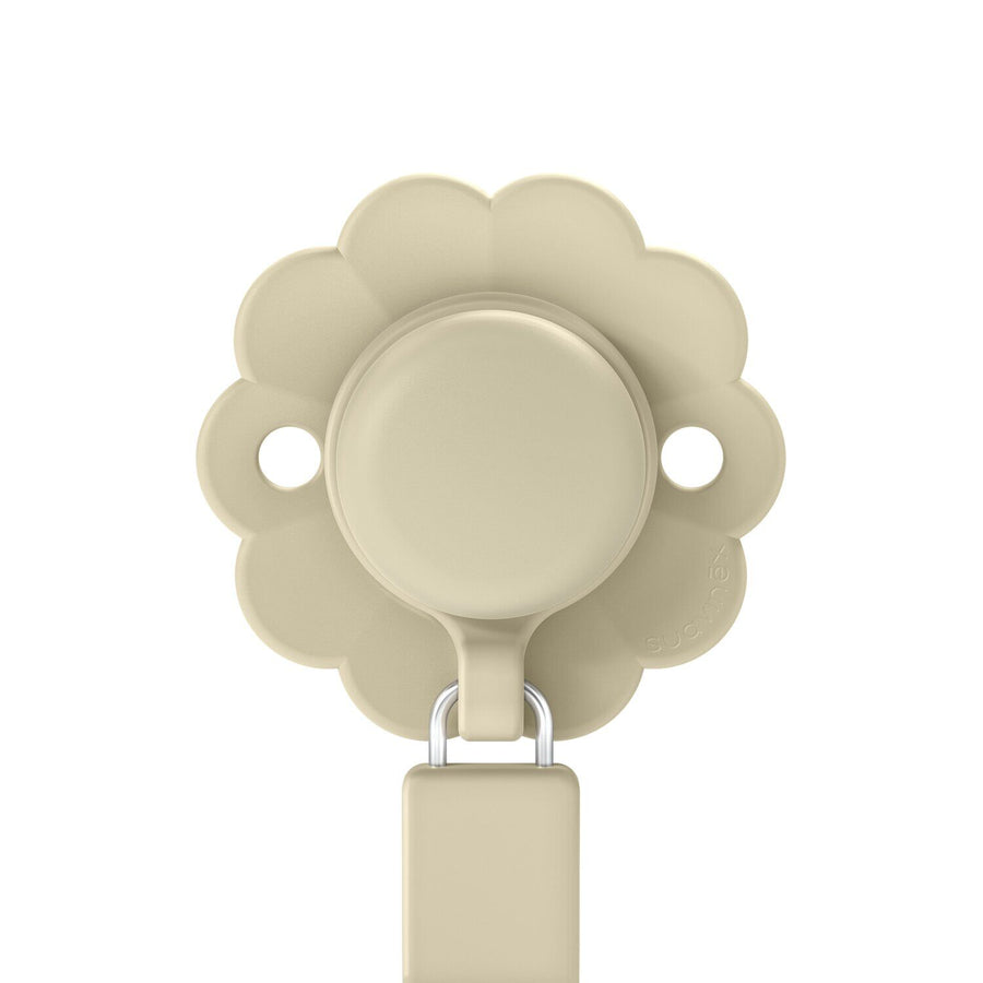 Suavinex Wonder silicone soother clip, Whitecap Grey