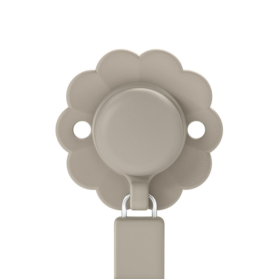Suavinex Wonder silicone soother clip, Gray Cloud