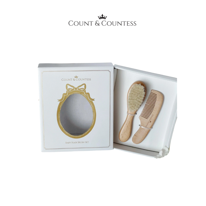 Count & Countess Natural Baby Hair Brush Set