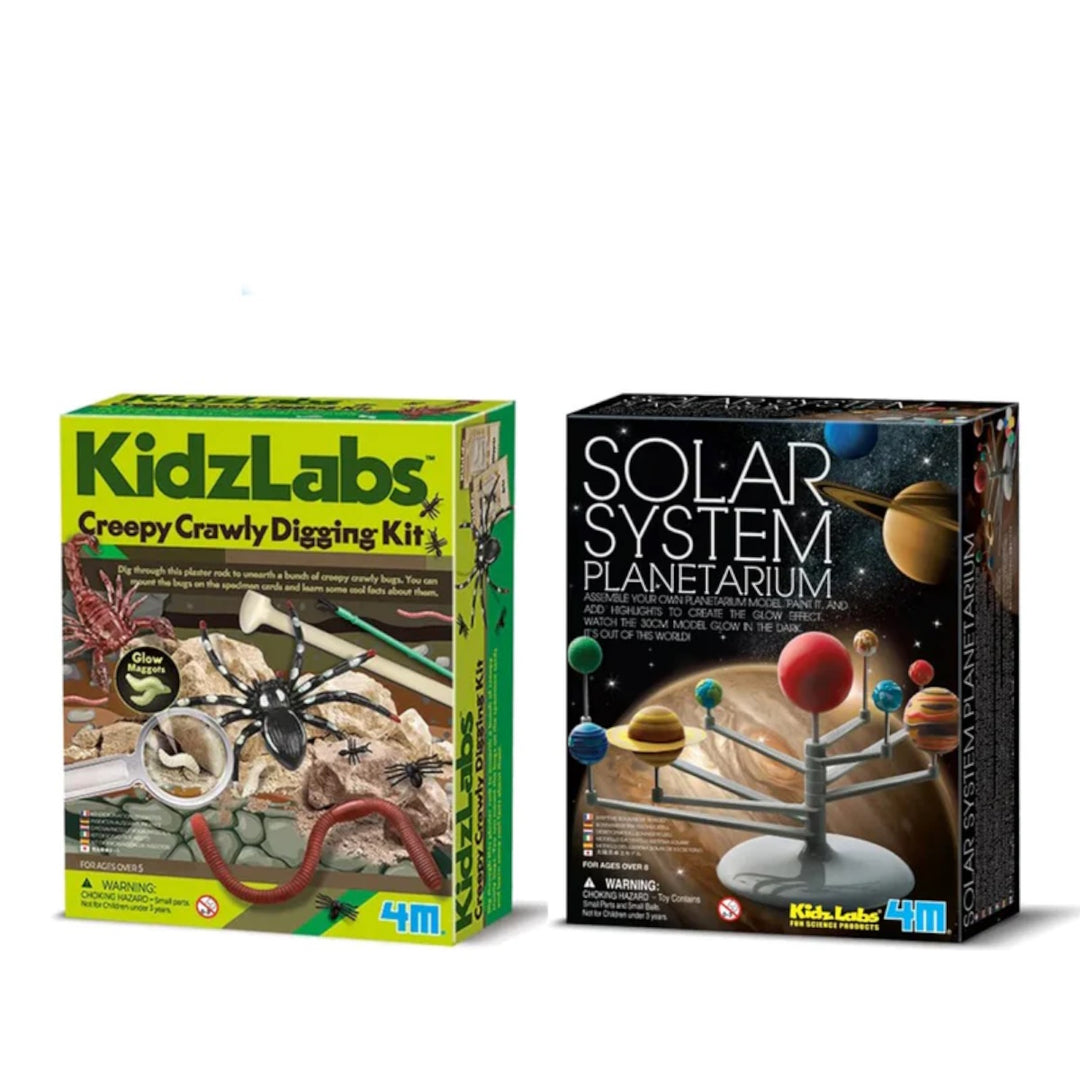 4M Twin Pack Kl Solar System Planetarium/ Creepy Crawly Digging Kit
