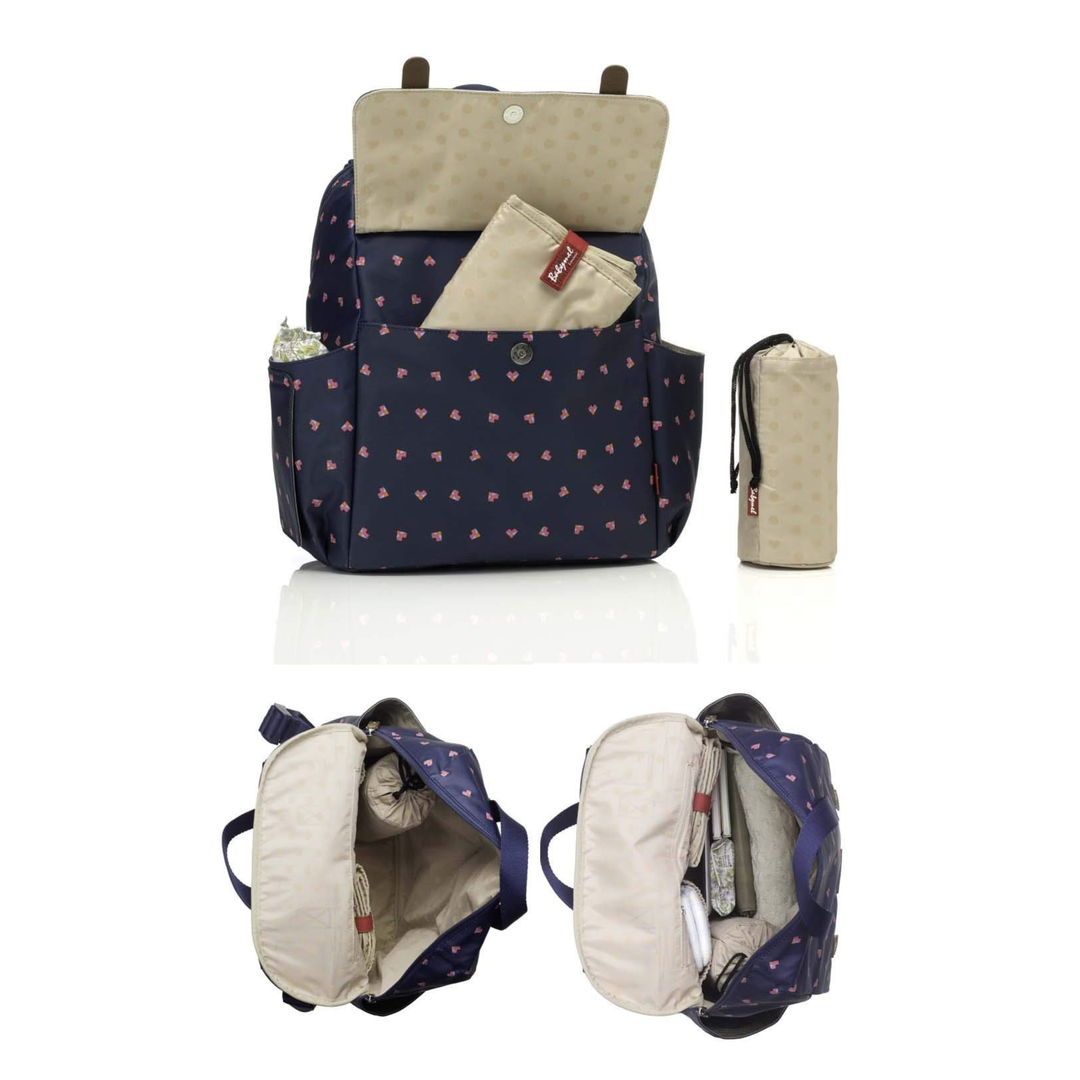 Babymel Robyn Navy Origami Heart Changing Bag