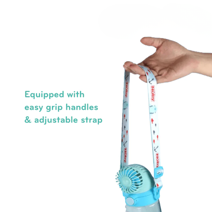 Nuby 18oz/560ml Printed Fan Bottle with Strap