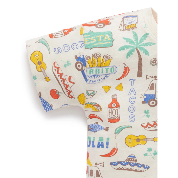 Purebaby Fiesta Print Fiesta Oversized Tee Organic