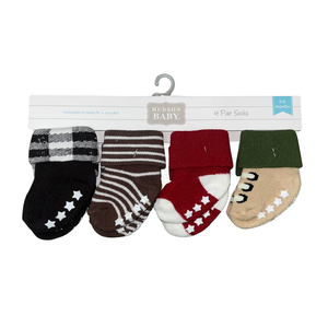 Hudson Baby Baby Socks with Non Skid (Assorted Designs)
