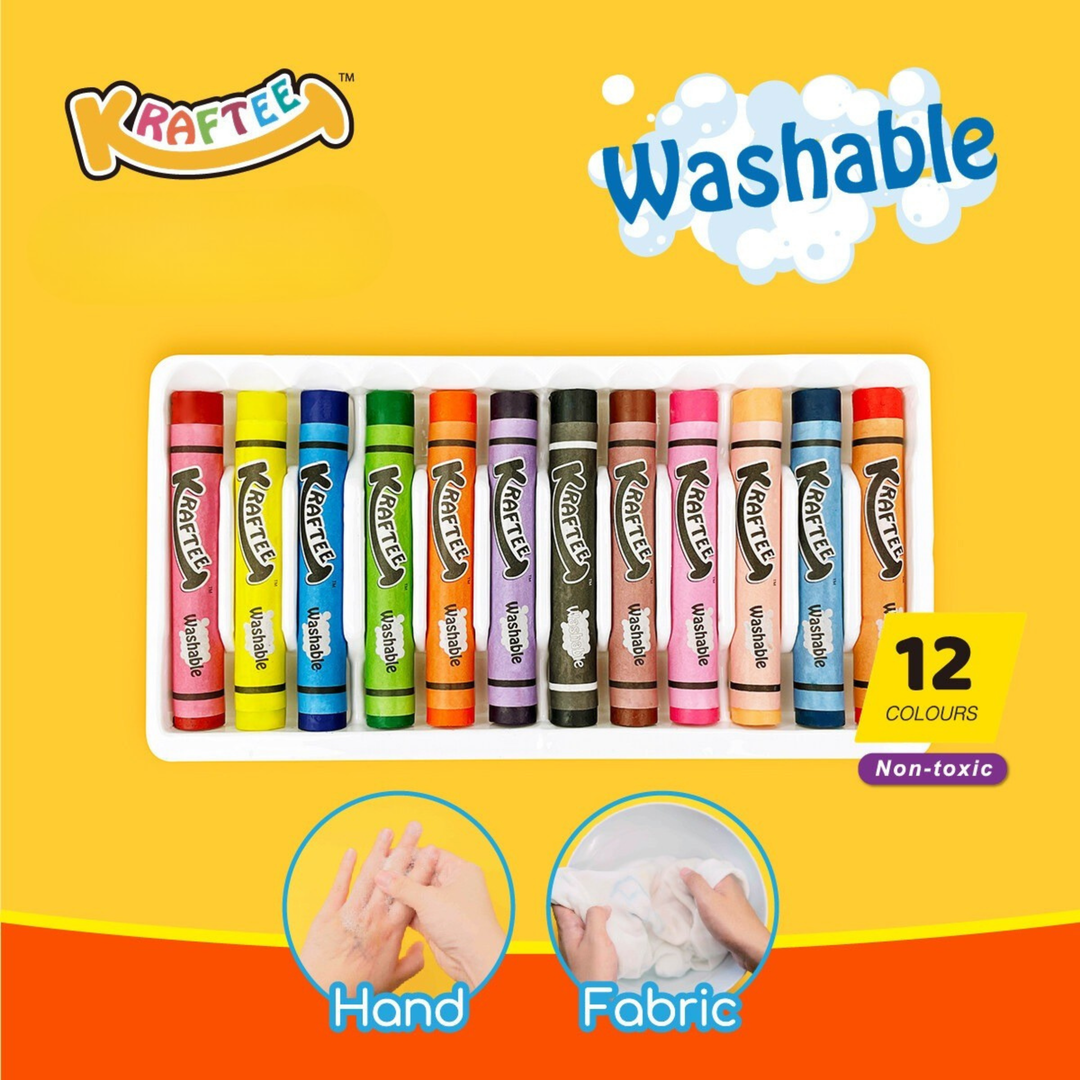 Kraftee Washable Oil Pastel 12ct