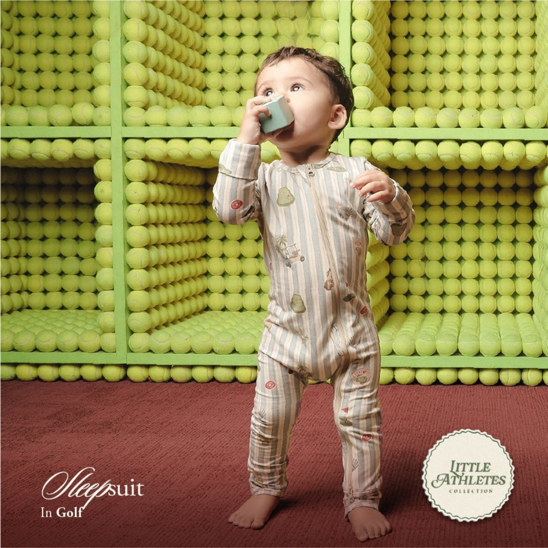 Koobicles Tencel Little Athletes In Golf Sleepsuit