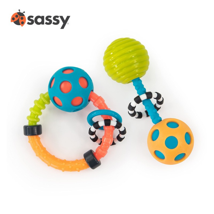 Sassy First Bend & Flex Rattle Set