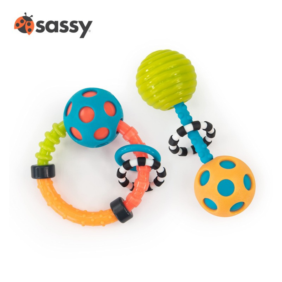 Sassy First Bend & Flex Rattle Set