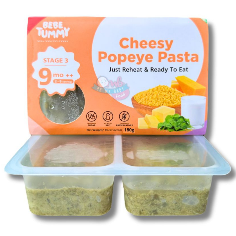 Bebetummy - STAGE 3 - Cheesy Popeye Pasta [Frozen Food]