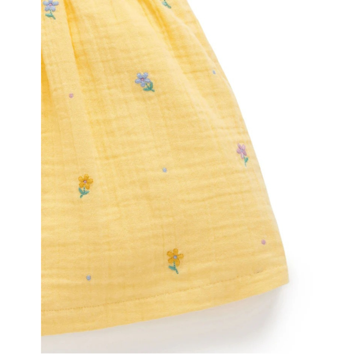 Purebaby Daisy Broderie Print Butterfly Dress Organic