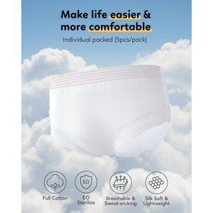 Bmama Maternity Disposable Hygiene Full Cotton Panties (5Pcs Set)