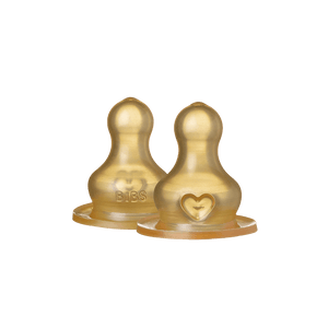 BIBS bottle latex teat 2-pack