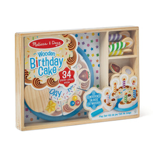 Melissa & Doug Wooden Birthday Cake Play Set