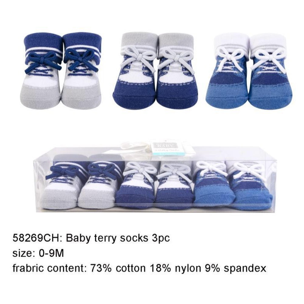 Hudson Baby Socks Gift Set- Blue Laces - image 2 - Happikiddo.com