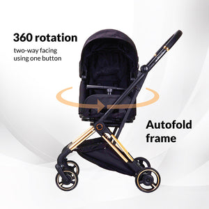 Tavo Innospin X 360 Spin Stroller Rose Gold Deep Black