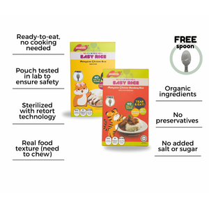 Gnubkins Ready To Eat Malaysian Chicken Rendang Rice 120G