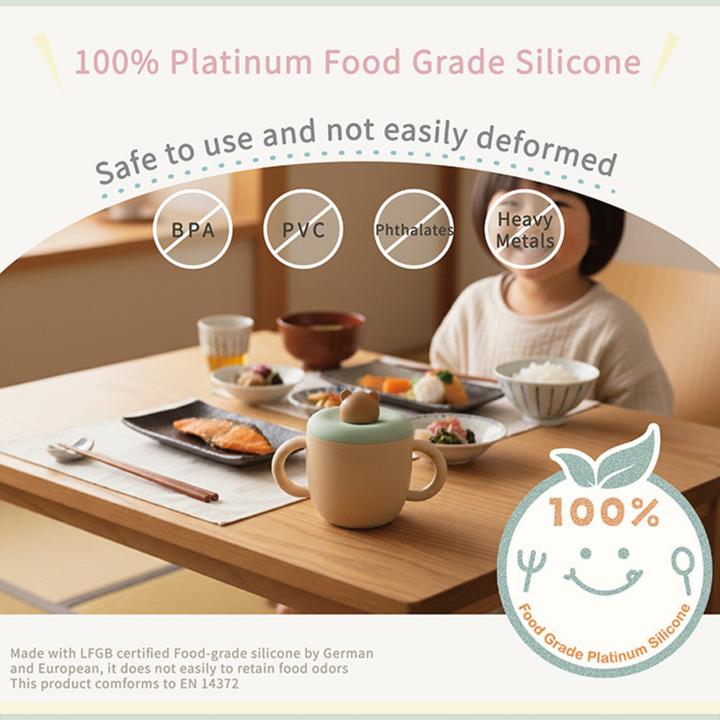 Combi Silicon Bear Straw Cup & Lid