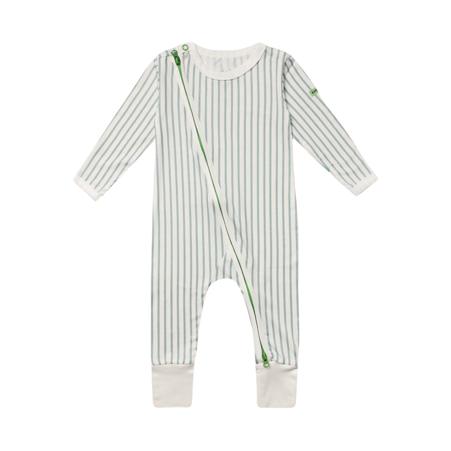 Hamako Tencel Striped Aqua (SQ) Jippa Suit