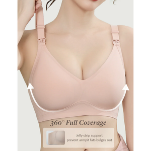 Bmama Maternity V-Neck Seamless Support Nursing Bra