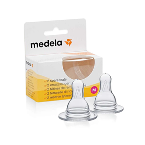 Medela Spare Bottle Replacement Teat (2Pcs)