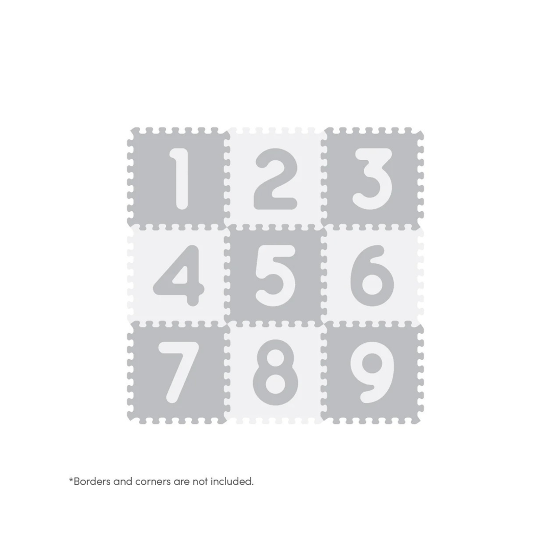Sunny Tales 9 Piece 12" Anti Bacterial Puzzle Baby Mat - Numbers