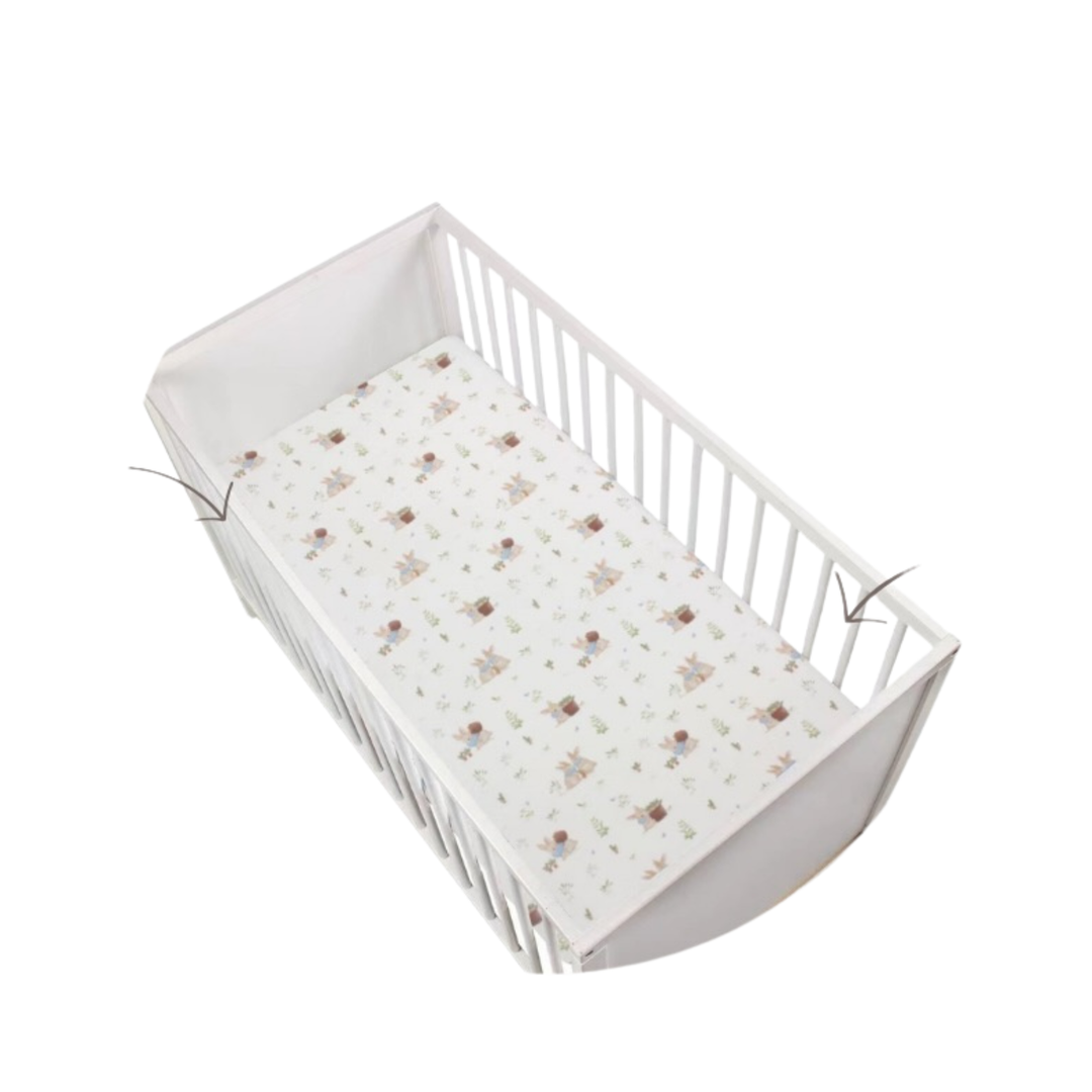 Earth Bebe Organic Bamboo Fitted Sheet (70cm x 130cm)