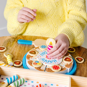 Melissa & Doug Wooden Birthday Cake Play Set