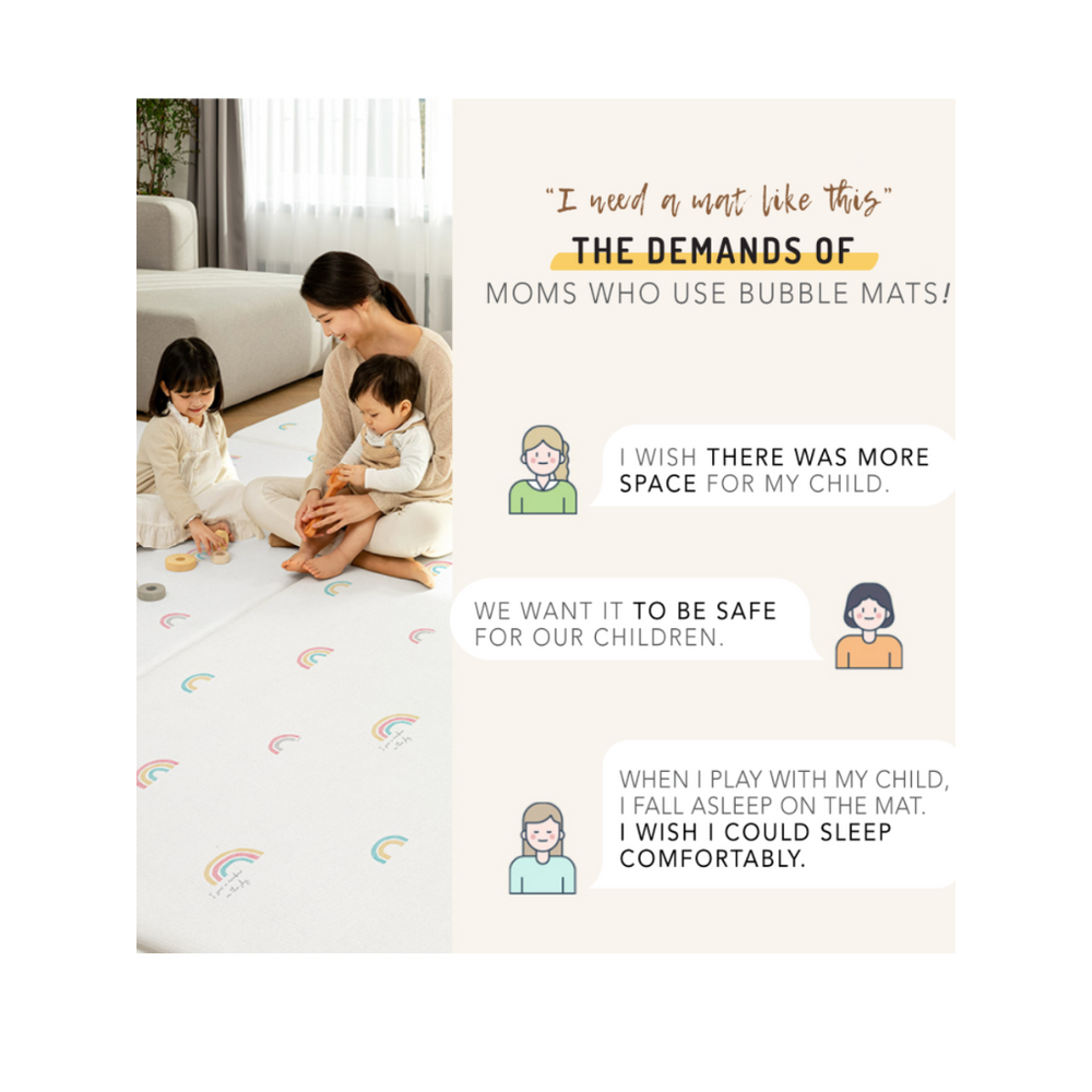Parklon Air Bubble Up Play Mat - Rainbow Dream / Little Star Light Grey - image 13 - Happikiddo.com