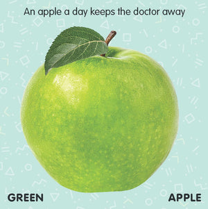 Touch and Feel Colours and Shapes, inside page - green apple