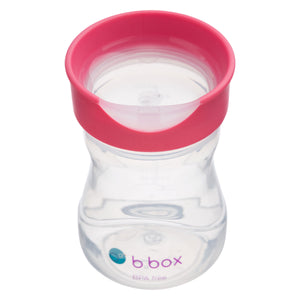 b.box Training Cup Raspberry, view into the funnel rim