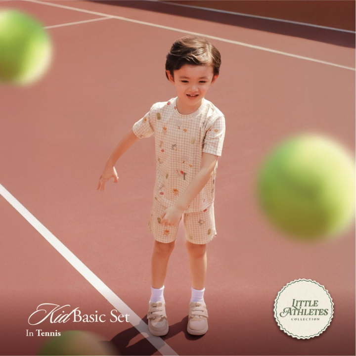 Koobicles Tencel Little Athletes In Tennis Ruffle Romper