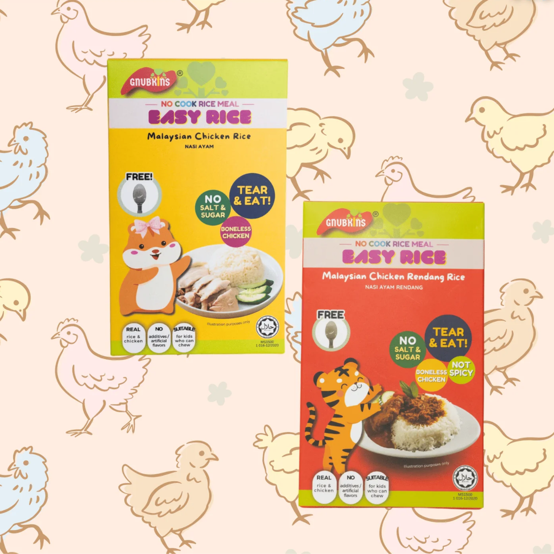 Gnubkins Ready To Eat Malaysian Chicken Rendang Rice 120G