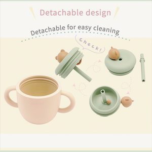 Combi Silicon Bear Straw Cup & Lid
