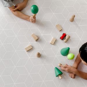 GingerBubs Round Mat Rimba Mint Green