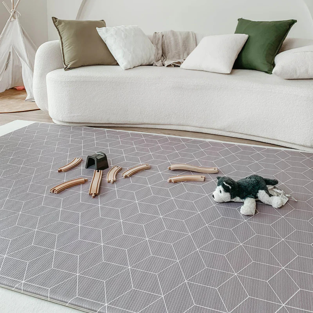 GingerBubs Speckled Play Mat Large - Dove Grey - image 6 - Happikiddo.com
